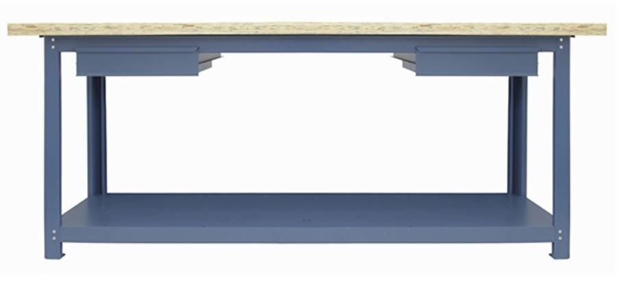 Bancada para Oficina 200 x 60cm com 02 Gavetas e Tampo Inferior - Nocram