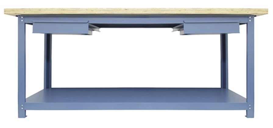 Bancada para Oficina 200 x 80cm com 02 Gavetas e Tampo Inferior - Nocram