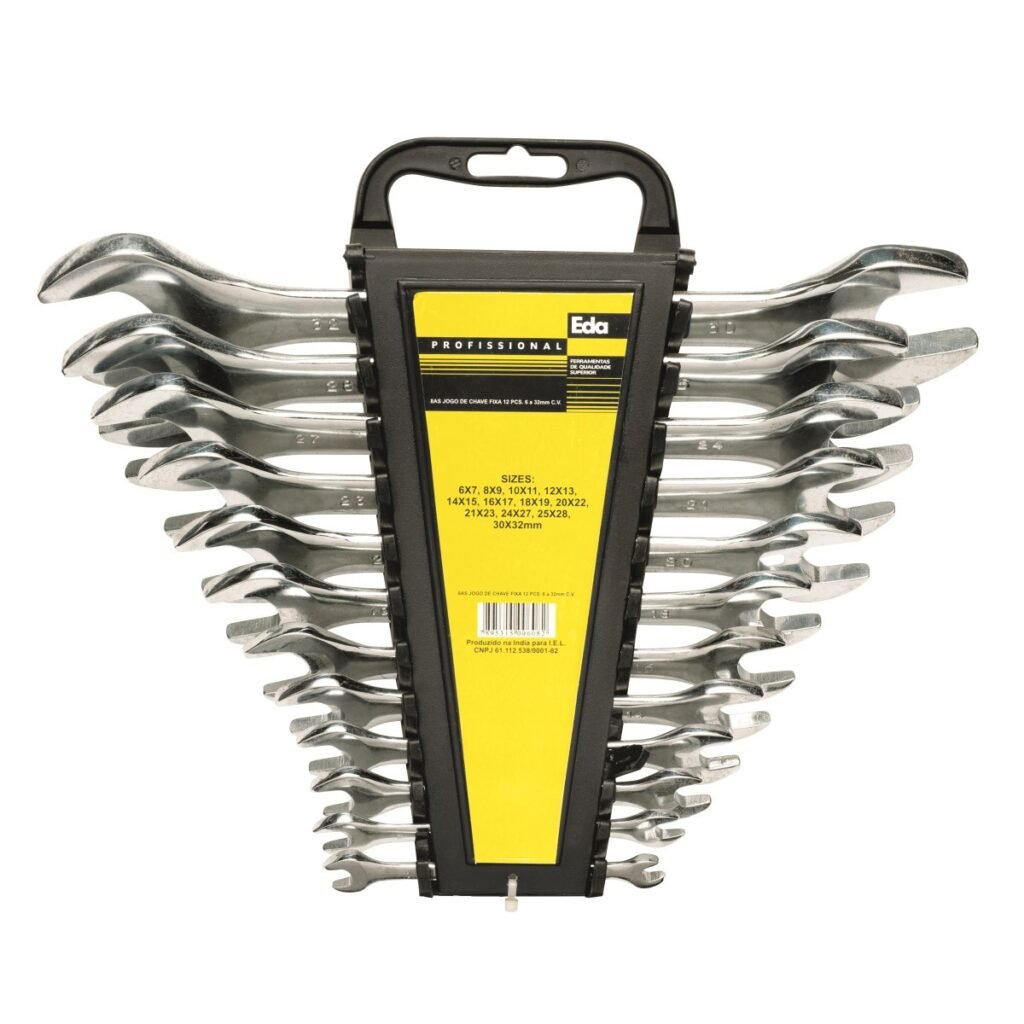 JOGO DE CHAVE FIXA 6-32MM EDA CHROME-VANADIUM