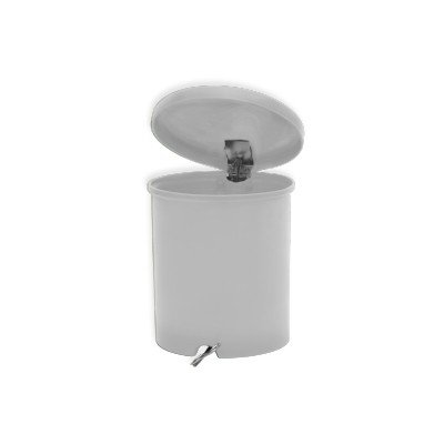 Lixeira 30 Litros c/ Pedal Galvanizado - Cinza