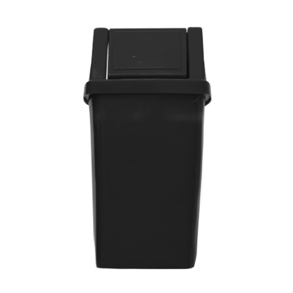 LIXEIRA EM POLIET. PRETA 60L C/ TAMPA VAI/VEM