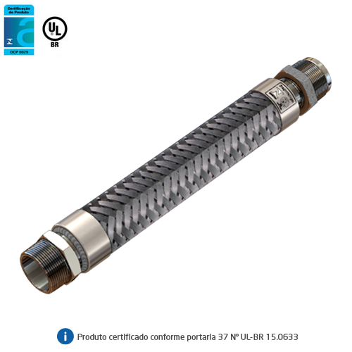 Tubo Metálico Flexível para uso Hidráulico (Inox) - Vários tamanhos